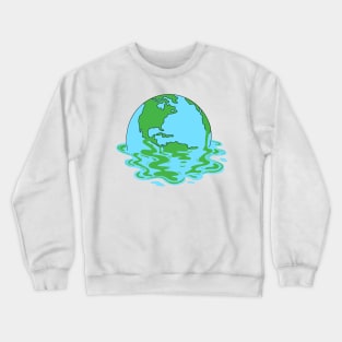 Earth day Melting Planet Crewneck Sweatshirt